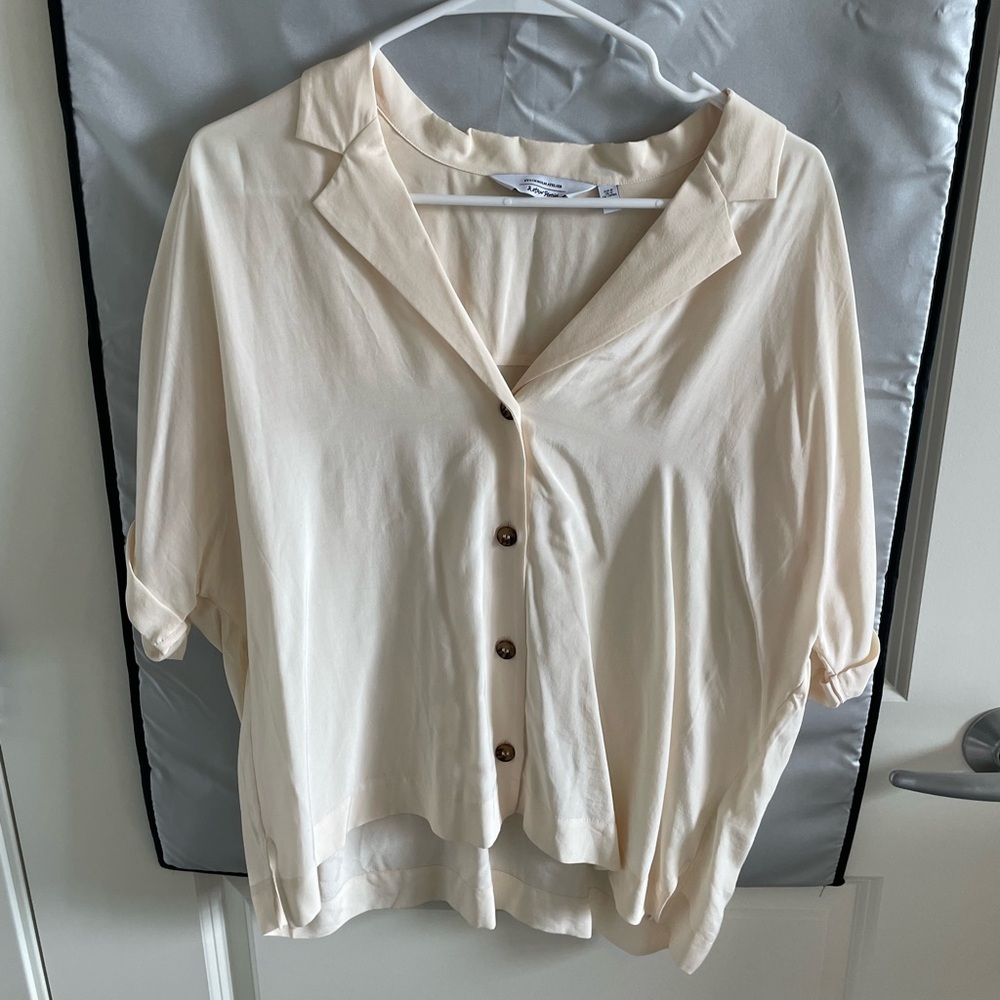 & Other Stories Button Down Short Sleeve Size 10